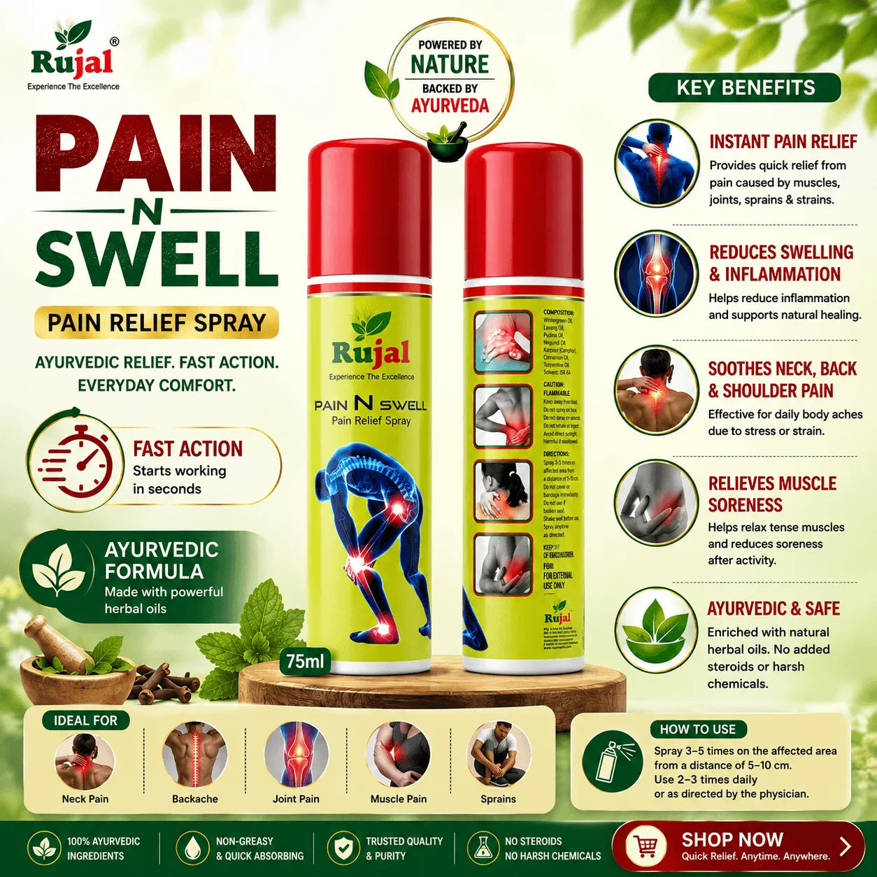 Pain N Swell – Pain Relief Spray 30ml