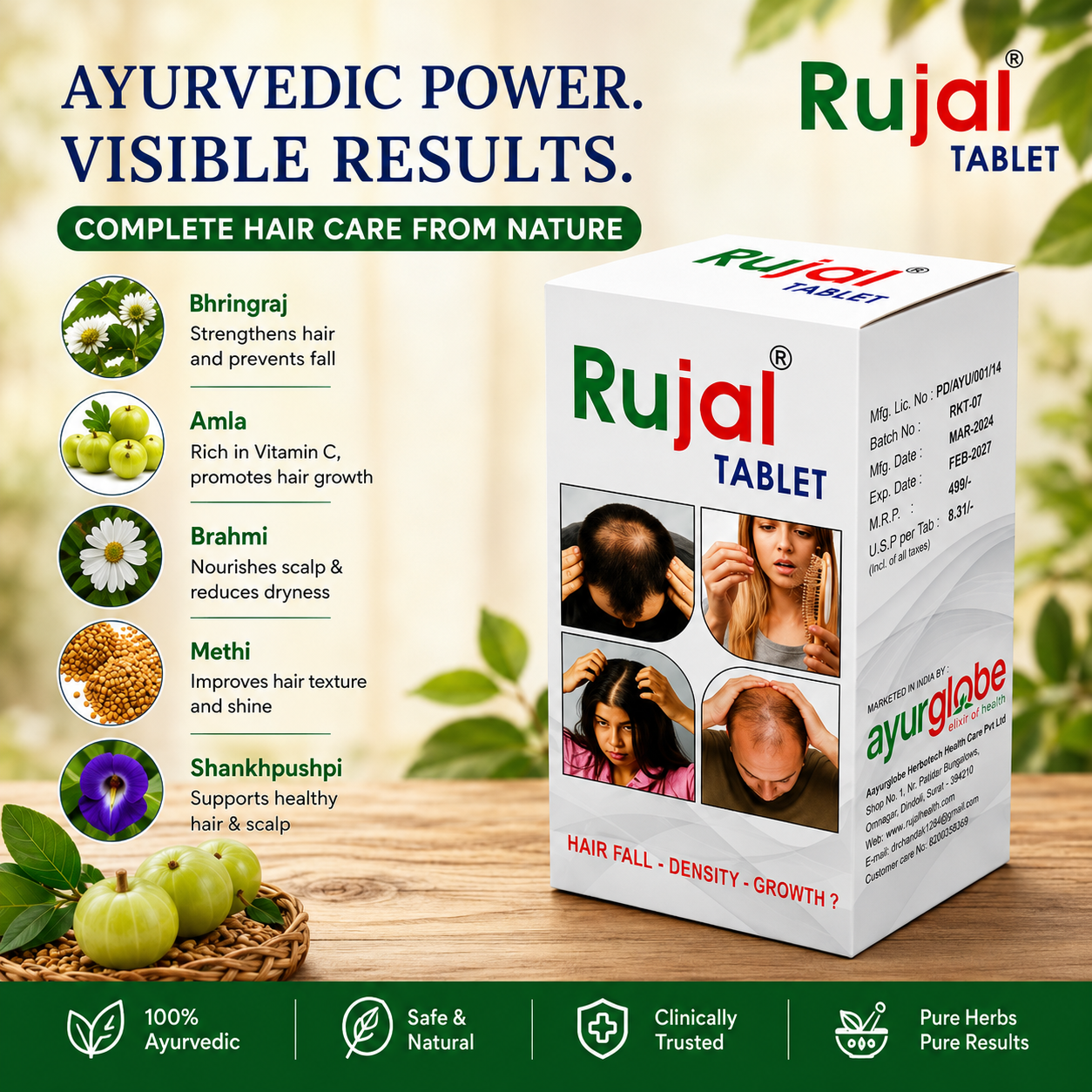 Rujal Tablet (Hair Fall Control)