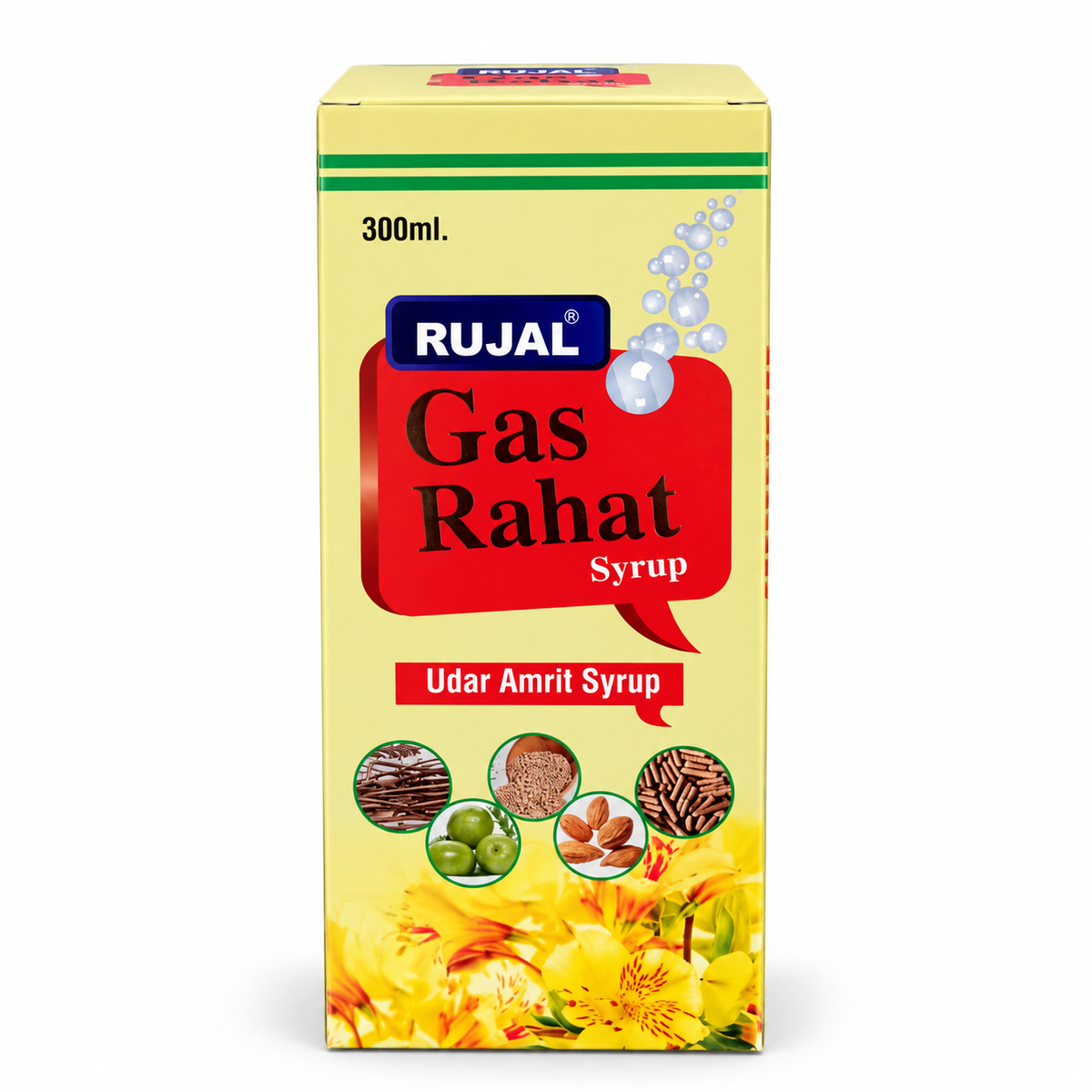 Rujal Gas Rahat Syrup 300 ML - Pack of 2