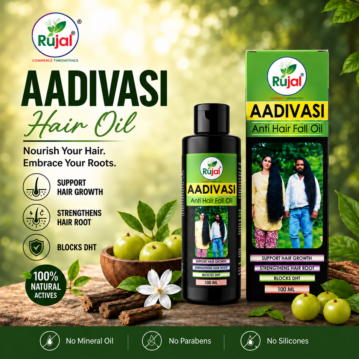 Rujal Aadivasi Hair Oil – 100 ml - Pack of 2