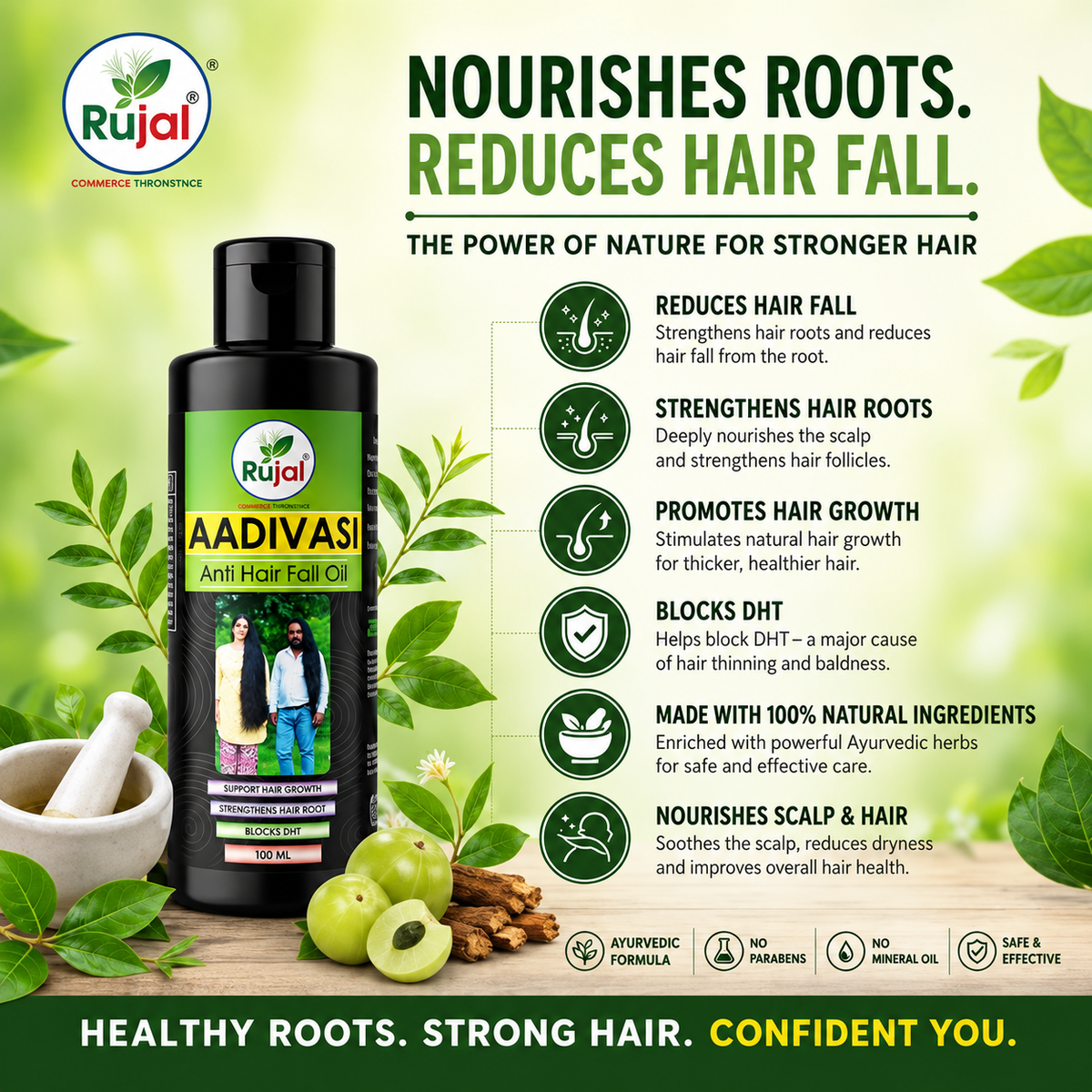 Rujal Aadivasi Hair Oil – 100 ml - Pack of 2